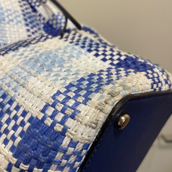Blue & White Kate Spade Woven Tote - Picture 10 of 14